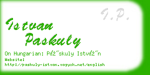 istvan paskuly business card